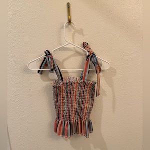 summer tank top with adjustable ties on shoulders!